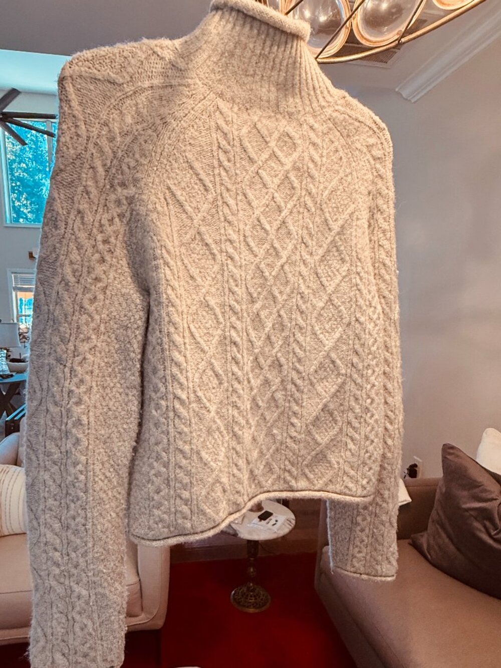 J Crew Cable-Knit Rollneck Sweater - S/M